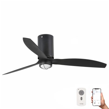 FARO 32043WP-10 - LED Stropný ventilátor MINI TUBE FAN M LED/16W/230V čierna pr. 128 cm SMART + diaľkové ovládanie
