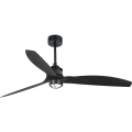 FARO 32100WT1N - LED stmievateľný stropný ventilátor JUST FAN M LED/16W/230V pr. 128 cm čierna Wi-Fi Tuya + diaľkové ovládanie