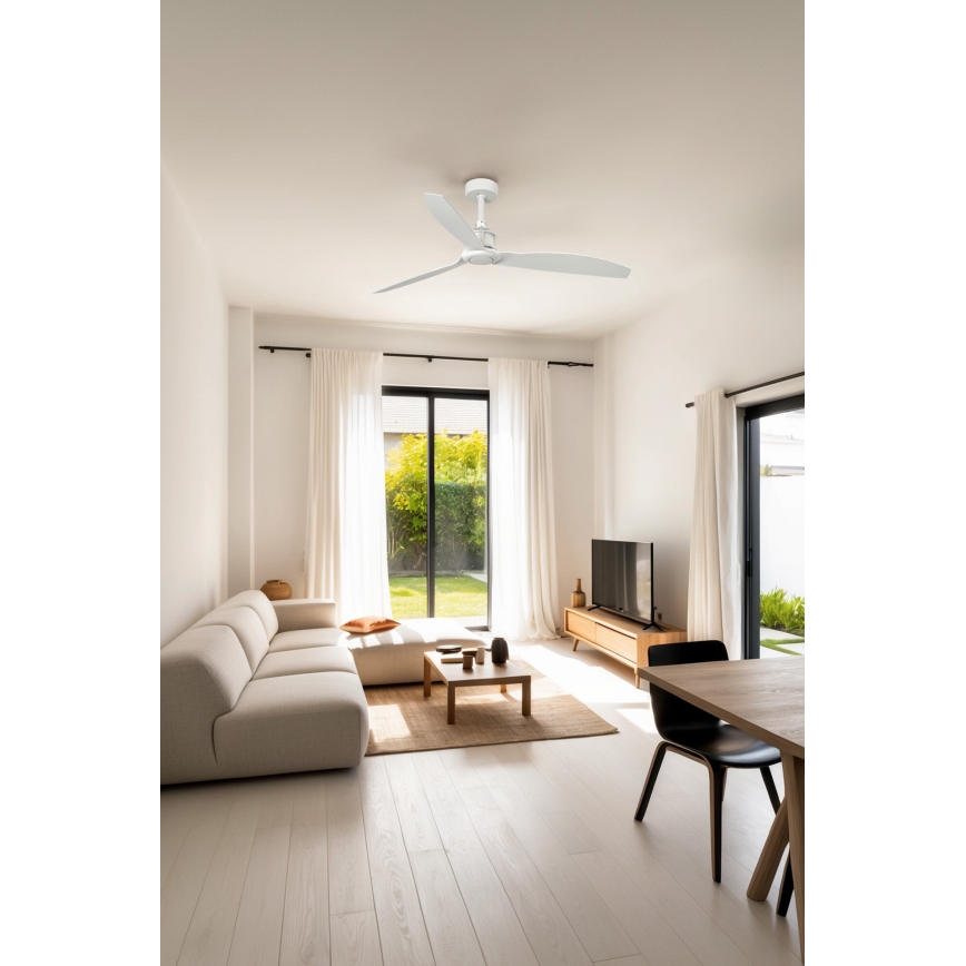 FARO 32101WP - Stropný ventilátor JUST FAN M biela pr. 128 cm SMART + diaľkové ovládanie