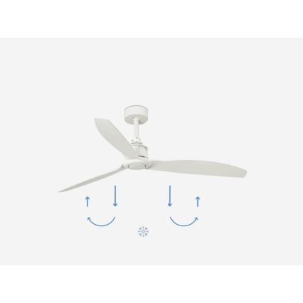 FARO 32101WP - Stropný ventilátor JUST FAN M biela pr. 128 cm SMART + diaľkové ovládanie
