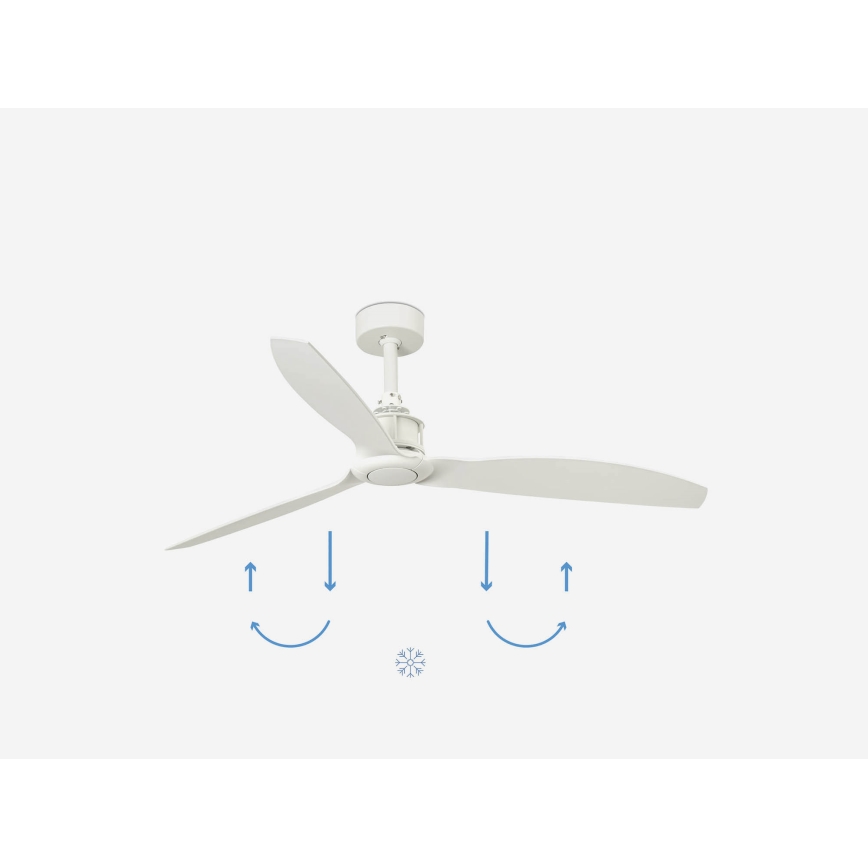 FARO 32101WP - Stropný ventilátor JUST FAN M biela pr. 128 cm SMART + diaľkové ovládanie