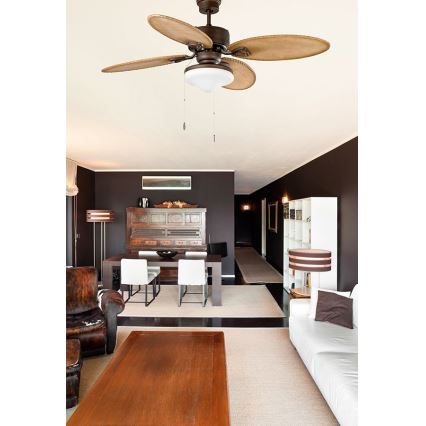 FARO 33019 - Stropný ventilátor LOMBOK 2xE27/60W/230V