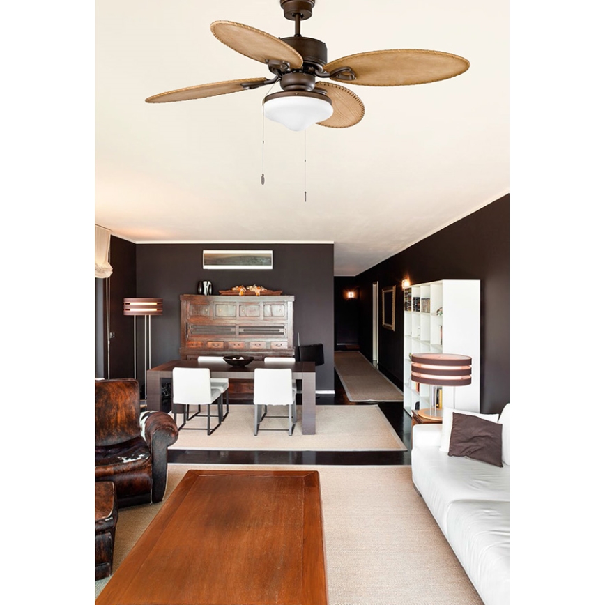 FARO 33019 - Stropný ventilátor LOMBOK 2xE27/60W/230V