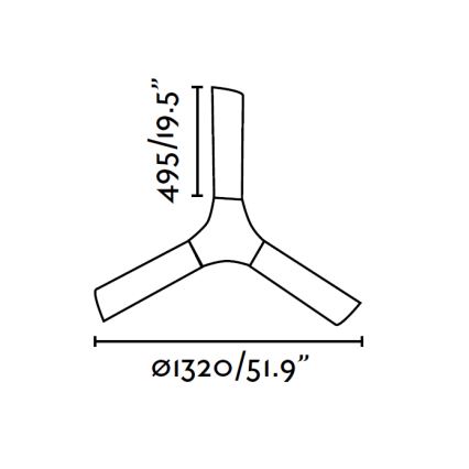 FARO 33317 - Stropný ventilátor LAKKI