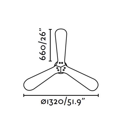 FARO 33370 - Stropný ventilátor LANTAU