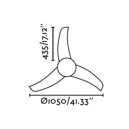 FARO 33415 - Stropný ventilátor EASY 2xE27/15W/230V