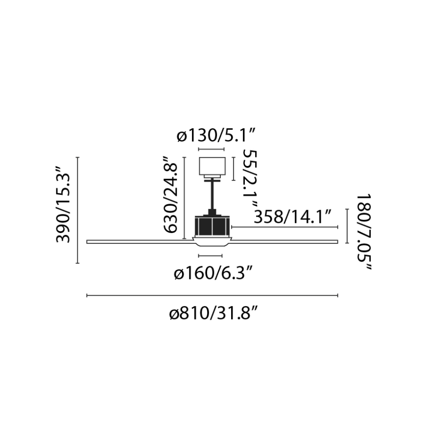 FARO 33425 - Stropný ventilátor JUSTFAN pr. 81 cm + diaľkové ovládanie