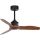 FARO 33425WT - Stropný ventilátor JUST FAN S pr. 81 cm hnedý/čierny Wi-Fi Tuya + diaľkové ovládanie