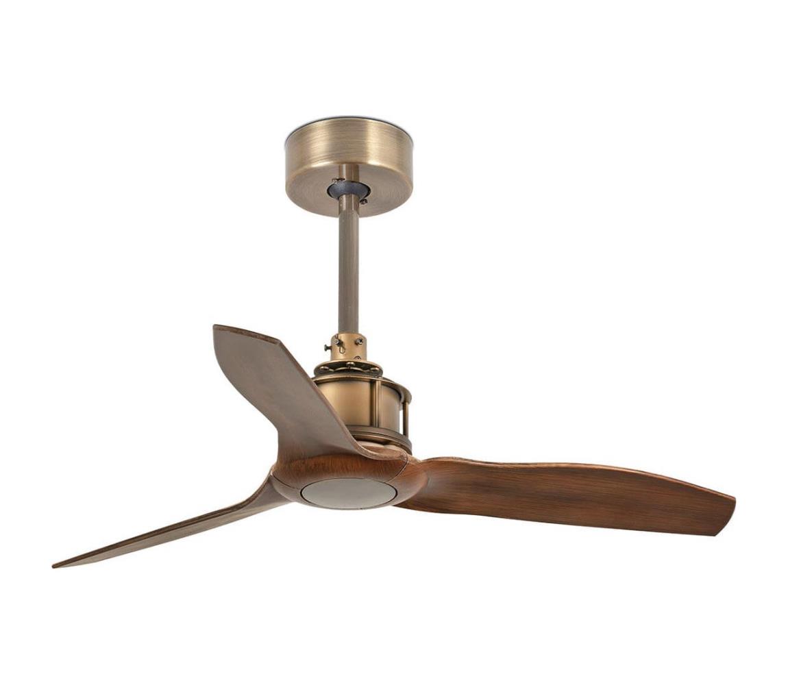 FARO Barcelona FARO 33428WT - Stropný látor. JUST FAN S pr. 81 cm hnedá/mosadz Wi-Fi Tuya + diaľkové ovládanie 33428T