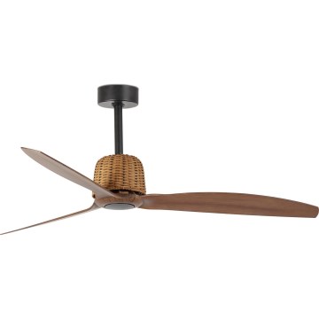 FARO 33435 - Stropný ventilátor WEAVER M pr. 128 cm hnedá/čierna + diaľkové ovládanie