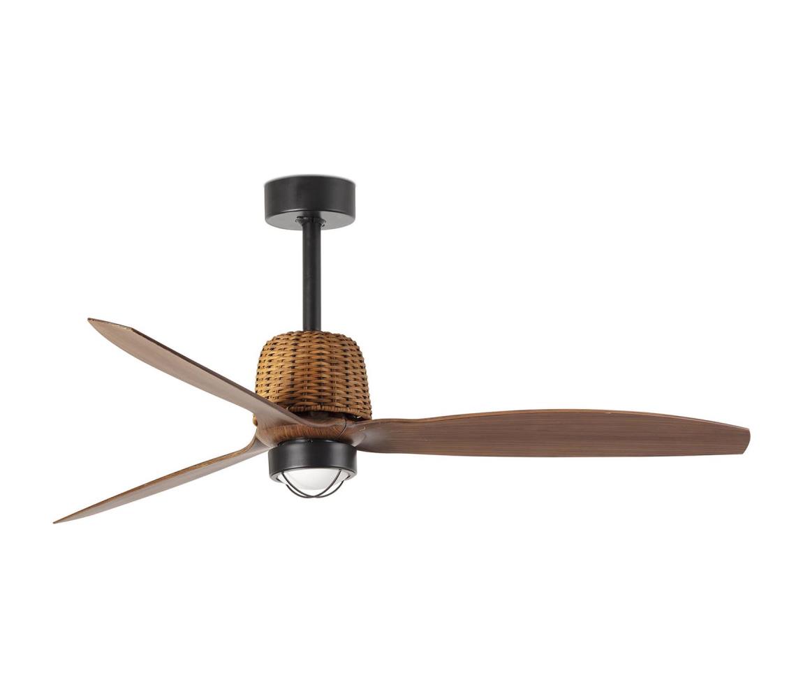FARO Barcelona FARO 33435WT1N - LED stmievateľný látor WEAVER M 16W/230V priemer 128 cm hnedá/čierna WT + diaľkové ovládanie 33435WT1N