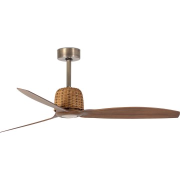 FARO 33436 - Stropný ventilátor WEAVER M pr. 128 cm mosadz/čierna + diaľkové ovládanie