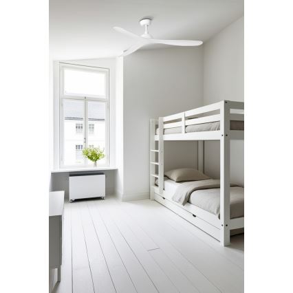 FARO 33446WT - Stropný ventilátor GOTLAND L biela pr. 132 cm Wi-Fi Tuya + diaľkové ovládanie