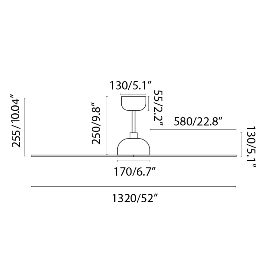 FARO 33447WT - Stropný ventilátor GOTLAND L hnedá/čierna pr. 132 cm Wi-Fi Tuya + diaľkové ovládanie