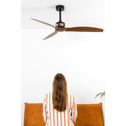 FARO 33451WT - Stropný ventilátor COPPER FAN M pr. 128 cm hnedá/čierna Wi-Fi Tuya + diaľkové ovládanie