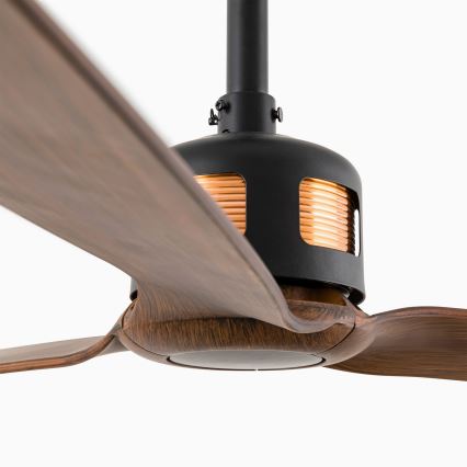 FARO 33451WT - Stropný ventilátor COPPER FAN M pr. 128 cm hnedá/čierna Wi-Fi Tuya + diaľkové ovládanie