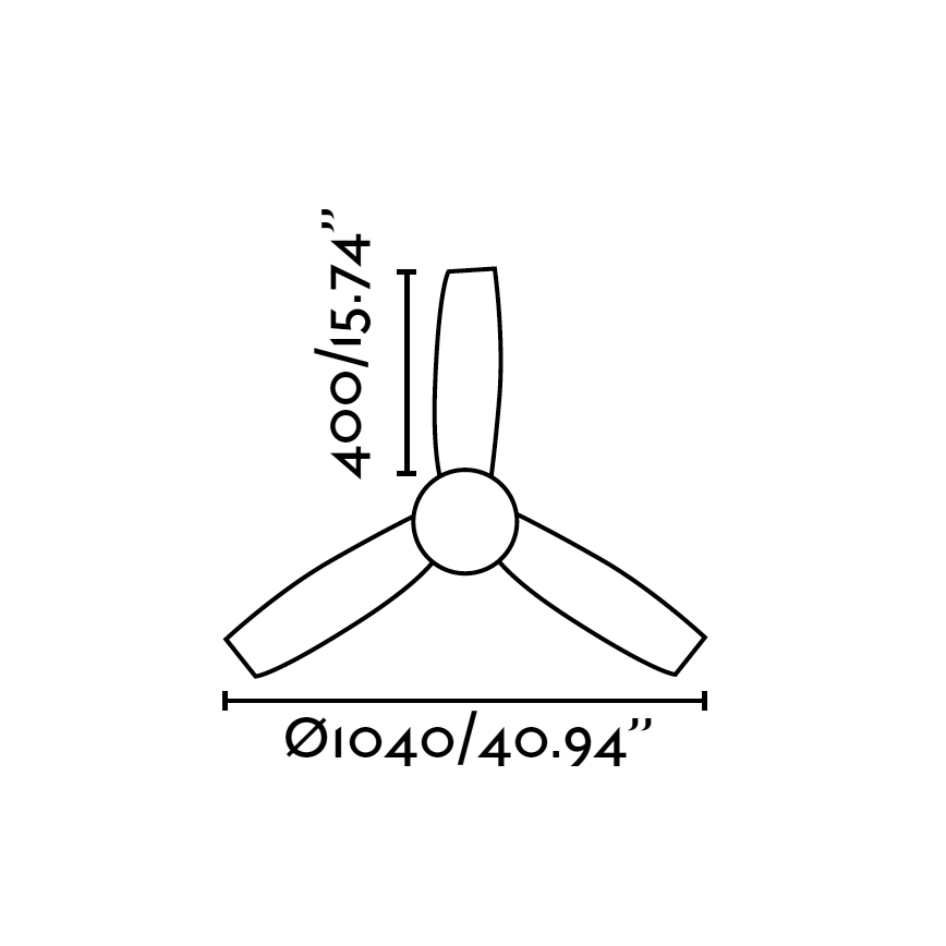 FARO 33455 - Stropný ventilátor MINI UFO 2xE27/20W/230V