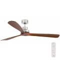 FARO 33464DC - Stropný ventilátor LANTAU XL hnedá/matný chróm pr. 168 cm + diaľkové ovládanie