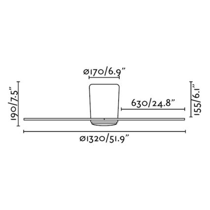 FARO 33472 - Stropný ventilátor NIAS