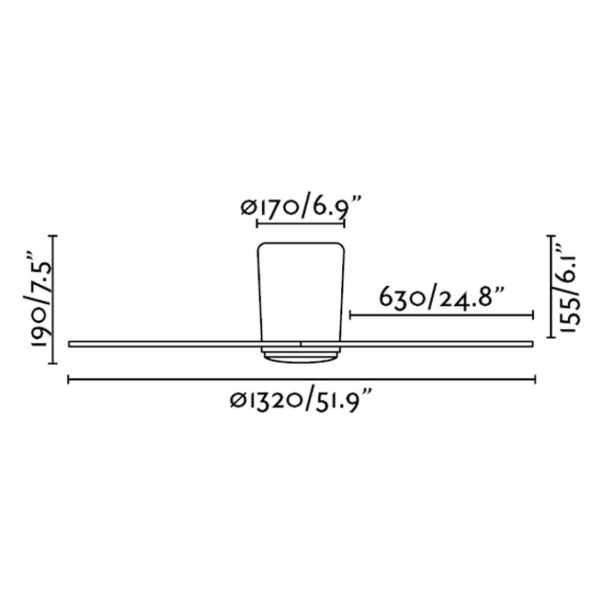 FARO 33472 - Stropný ventilátor NIAS