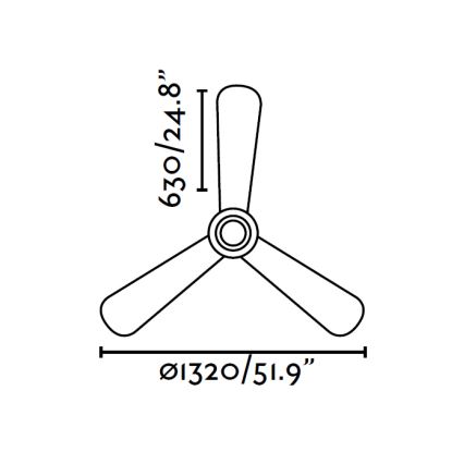 FARO 33472 - Stropný ventilátor NIAS