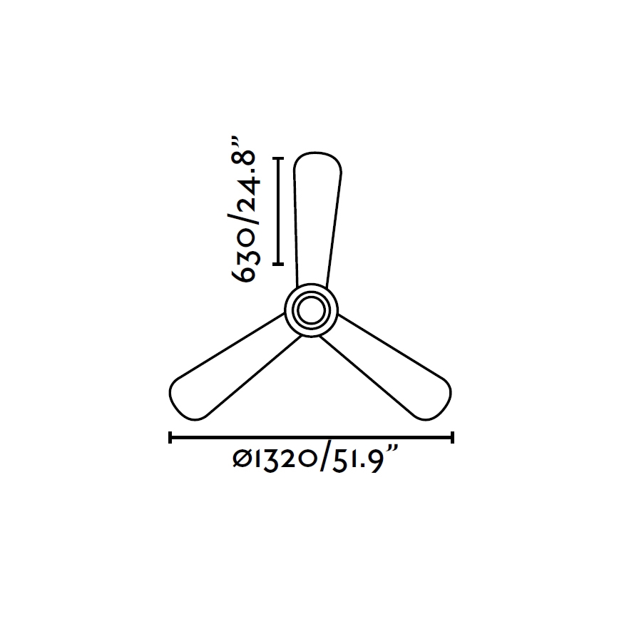 FARO 33472 - Stropný ventilátor NIAS