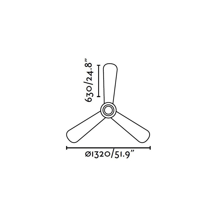 FARO 33472N - Stropný ventilátor NIAS matný chróm/hnedá pr. 132 cm + diaľkové ovládanie