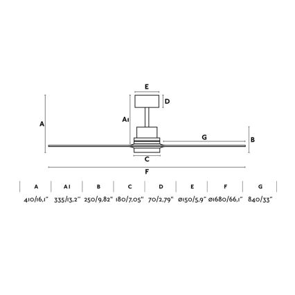 FARO 33505 - LED Stropný ventilátor LANTAU LED/12W/230V