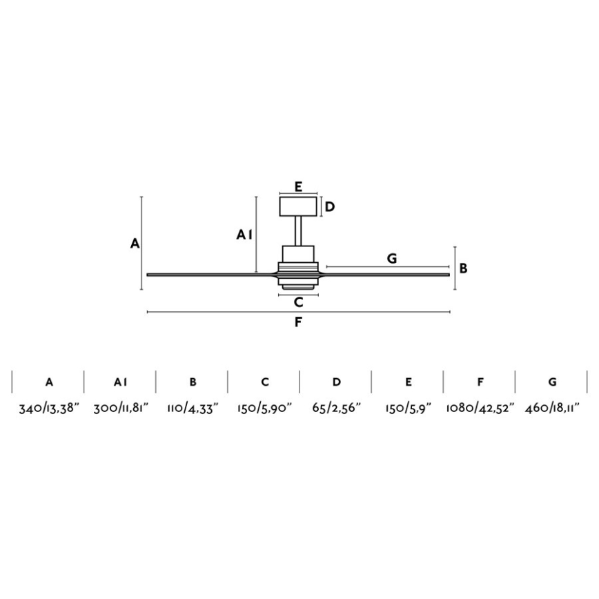 FARO 33508DC - Stropný ventilátor MINI LANTAU matný chróm/hnedá pr. 108 cm + diaľkové ovládanie