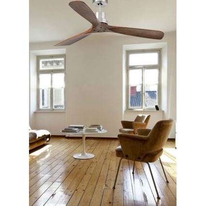 FARO 33516DC - Stropný ventilátor LANTAU čierna/hnedá pr. 132 cm + diaľkové ovládanie