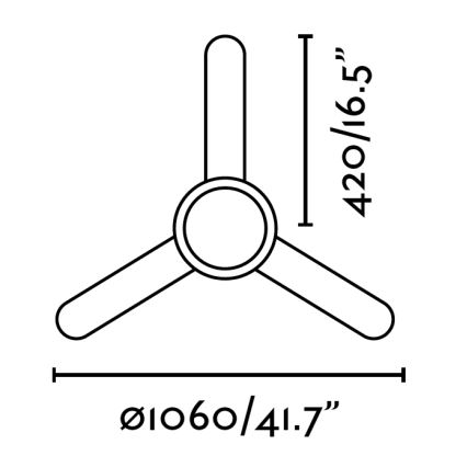 FARO 33600 - Stropný ventilátor FEROE 2xE14/40W/230V