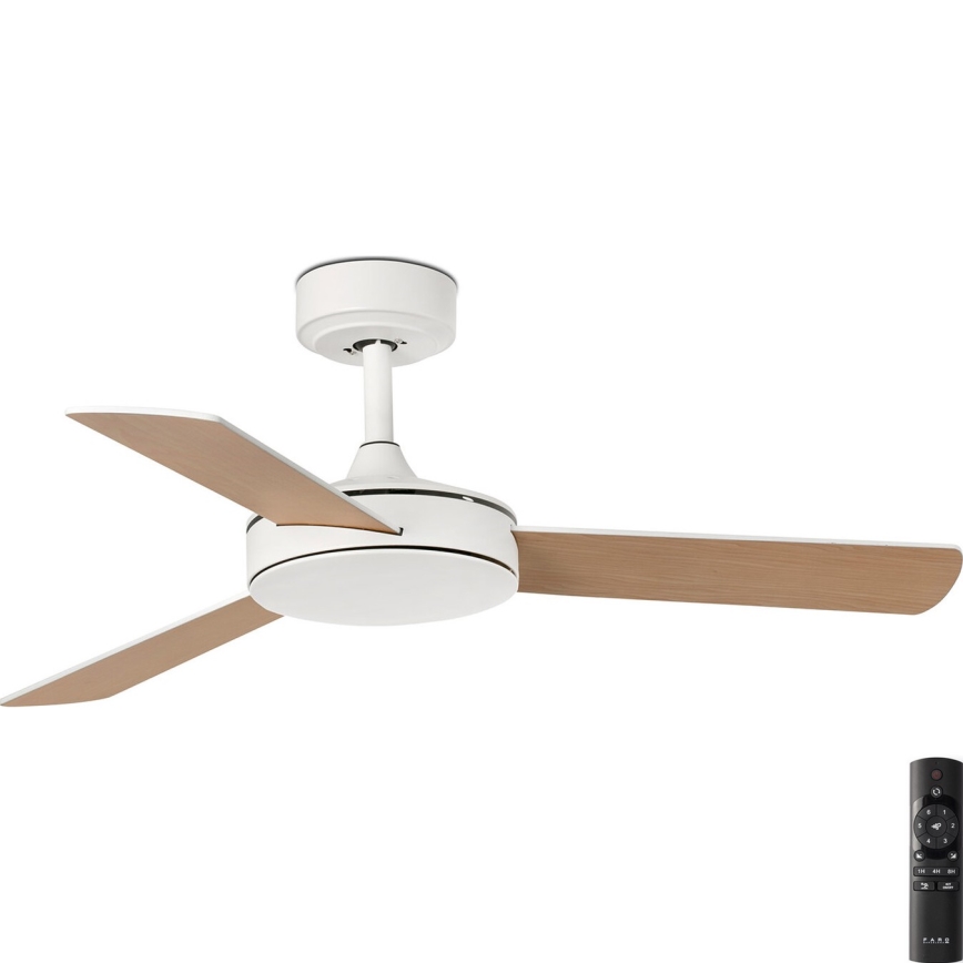 FARO 33603DC - Stropný ventilátor MINI MALLORCA S hnedá/biela pr. 106 cm + diaľkové ovládanie