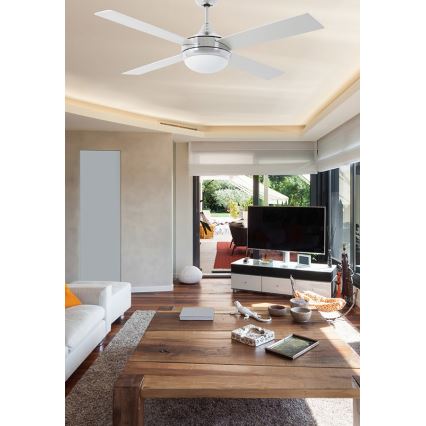 FARO 33701 - Stropné ventilátor ICARIA s diaľkovým ovládačom 2xE27/20W/230V šedá