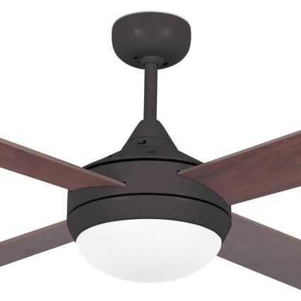 FARO 33702 - Stropný ventilátor ICARIA s diaľkovým ovládačom 2xE27/20W/230V hnedá