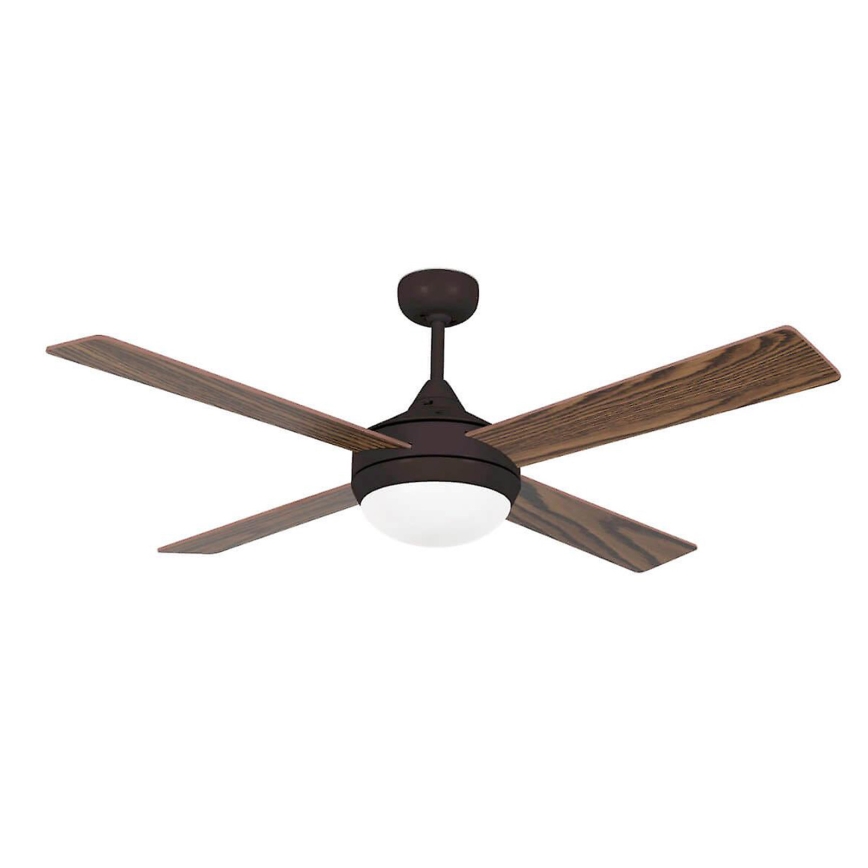 FARO 33702 - Stropný ventilátor ICARIA 2xE27/20W/230V hnedá pr. 132 cm + diaľkové ovládanie
