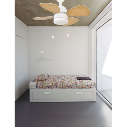 FARO 33704 - Stropný ventilátor MEDITERRÁNEO 1xE14/8W/230V