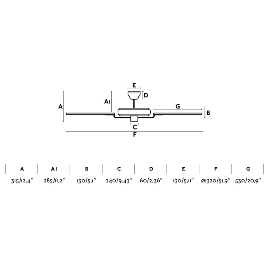 FARO 33710 - Stropný ventilátor ALOHA pr. 132 cm + diaľkové ovládanie