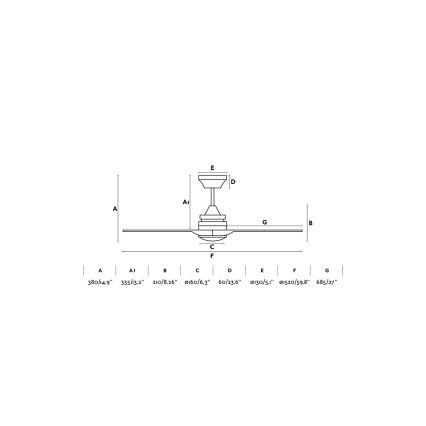 FARO 33719 - LED Stropný ventilátor ALO LED/17W/230V