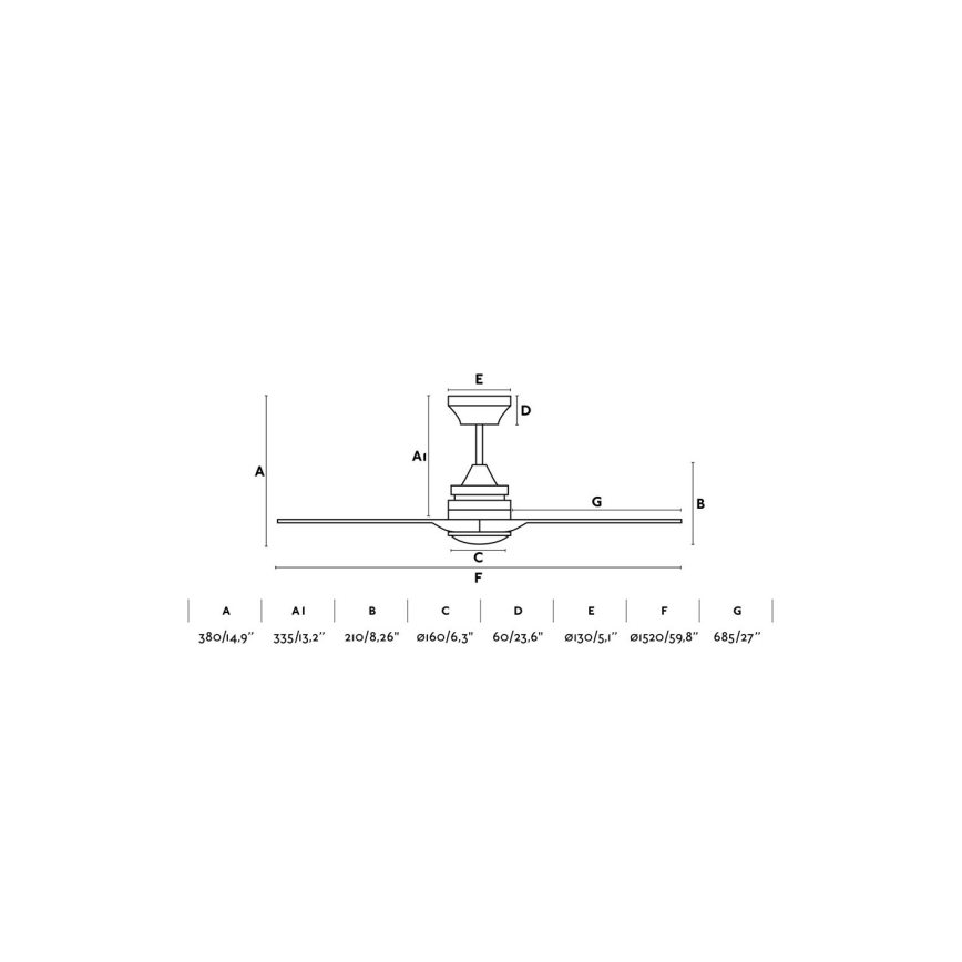 FARO 33719 - LED Stropný ventilátor ALO LED/17W/230V