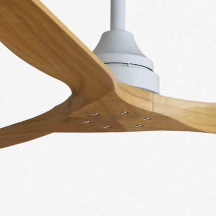 FARO 33728DC - Stropný ventilátor ALO L drevo/biela pr. 152 cm + diaľkové ovládanie