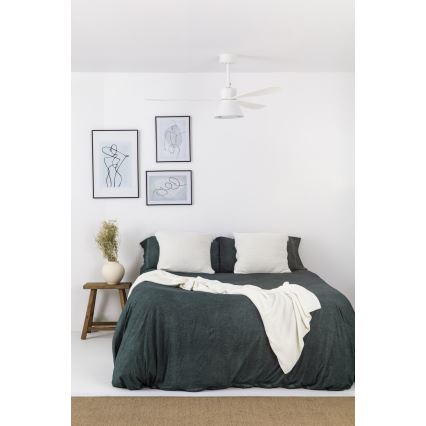 FARO 33760WT-22 - LED Stmievateľný stropný ventilátor AMELIA L CONE LED/20W/230V 2700/3500/5000K biela pr. 132 cm Wi-Fi Tuya + diaľkové ovládanie