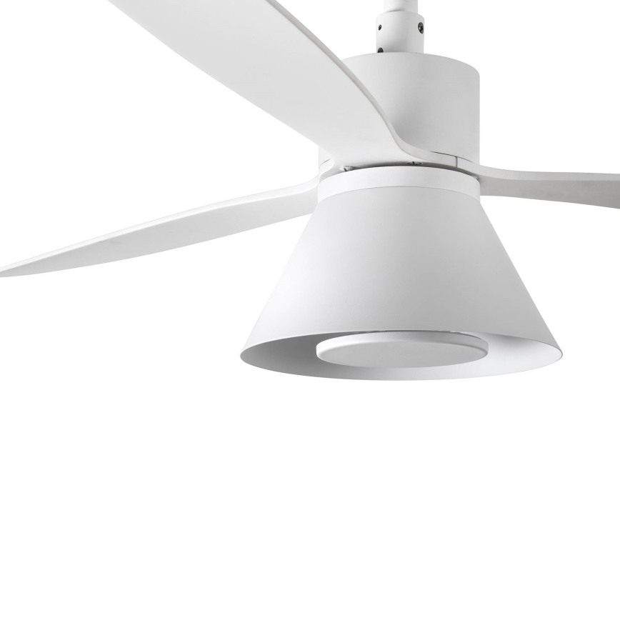 FARO 33760WT-22 - LED Stmievateľný stropný ventilátor AMELIA L CONE LED/20W/230V 2700/3500/5000K biela pr. 132 cm Wi-Fi Tuya + diaľkové ovládanie