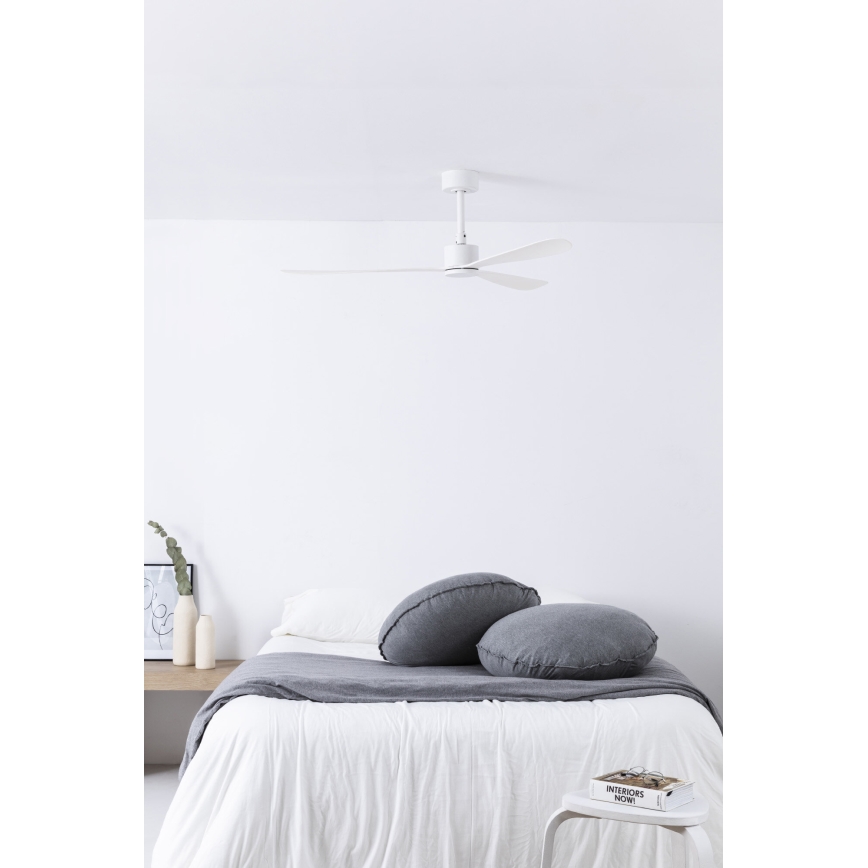 FARO 33760WT - Stropný ventilátor AMELIA L biela pr. 132 cm Wi-Fi Tuya + diaľkové ovládanie