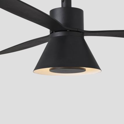 FARO 33761WT-23 - LED stmievateľný stropný ventilátor AMELIA L CONE LED/20W/230V 2700/3500/5000K čierna pr. 132 cm Wi-Fi Tuya + diaľkové ovládanie