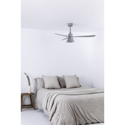 FARO 33762WT-24 - stmievateľný LED stropný ventilátor AMELIA L CONE LED/20W/230V 2700/3500/5000K sivá, priemer 132 cm, Wi-Fi Tuya + diaľkové ovládanie