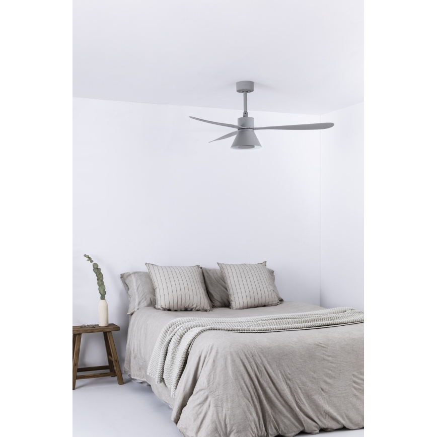 FARO 33762WT-24 - stmievateľný LED stropný ventilátor AMELIA L CONE LED/20W/230V 2700/3500/5000K sivá, priemer 132 cm, Wi-Fi Tuya + diaľkové ovládanie