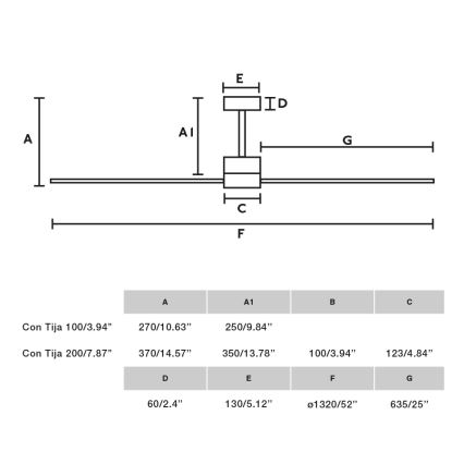 FARO 33762WT - Stropný ventilátor AMELIA L šedá pr. 132 cm Wi-Fi Tuya + diaľkové ovládanie