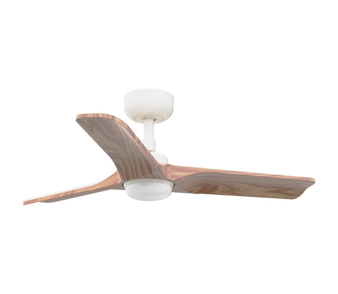 FARO Barcelona FARO 33805WT-1TW - LED Stm. vent. HEYWOOD S 10W/230V drevo/biela pr. 90 cm WT +DO