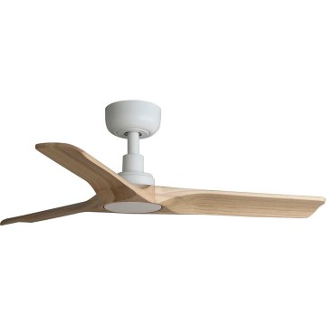FARO 33805WT - Stropný ventilátor HEYWOOD S drevo/biela pr. 90 cm Wi-Fi Tuya + diaľkové ovládanie