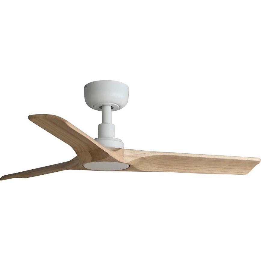 FARO 33805WT - Stropný ventilátor HEYWOOD S drevo/biela pr. 90 cm Wi-Fi Tuya + diaľkové ovládanie